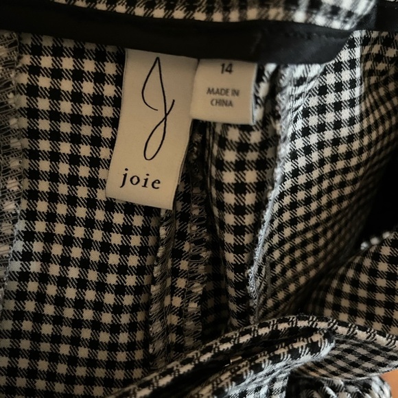 JOIE PAPER WAIST PANTS- CHECKERED BLACK AND WHITE- NWT - Picture 6 of 6